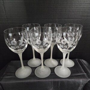 Avon Hummingbird Crystal Goblets Set of 6
